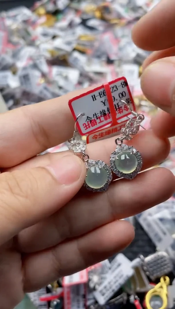 翡翠戒指银S925镶嵌999999   0