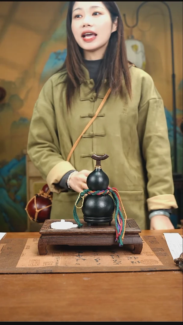 YX006简约大漆款天然酒葫芦（一物一拍）