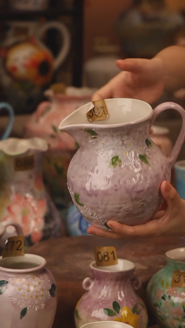 陶瓷391景德镇设计师手作花器摆件侘寂风