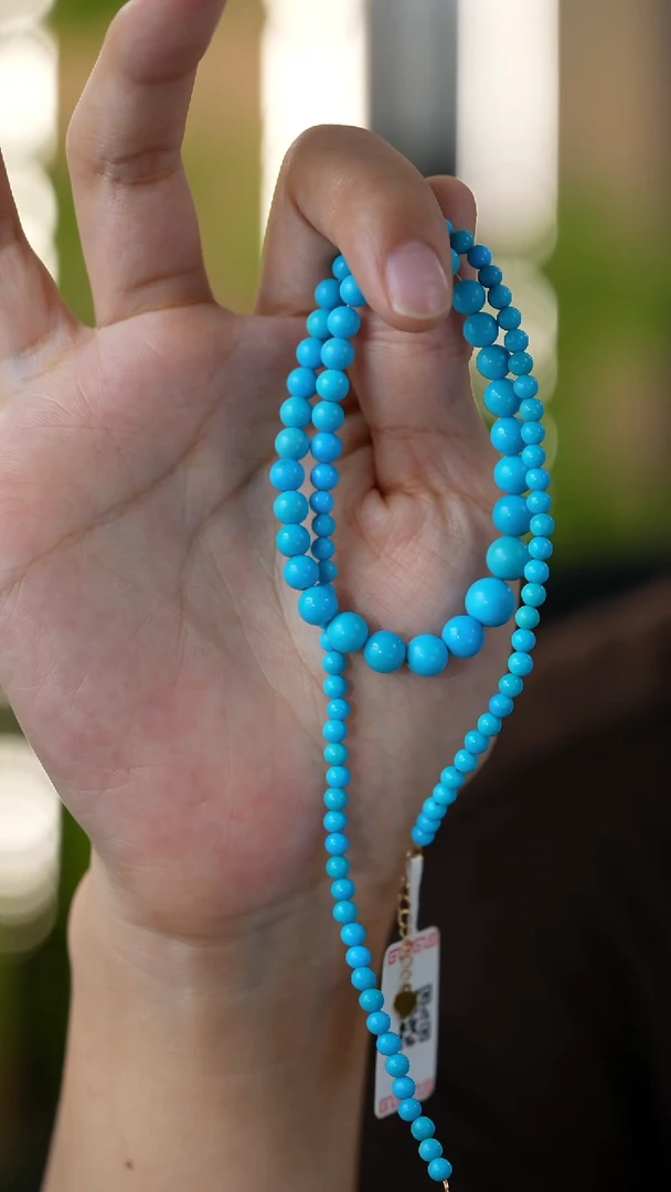 未镶嵌绿松石塔链3-7mm秒拍号18