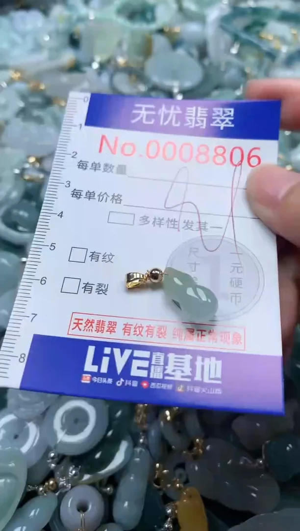 翡翠未镶嵌吊坠(不含链)8806