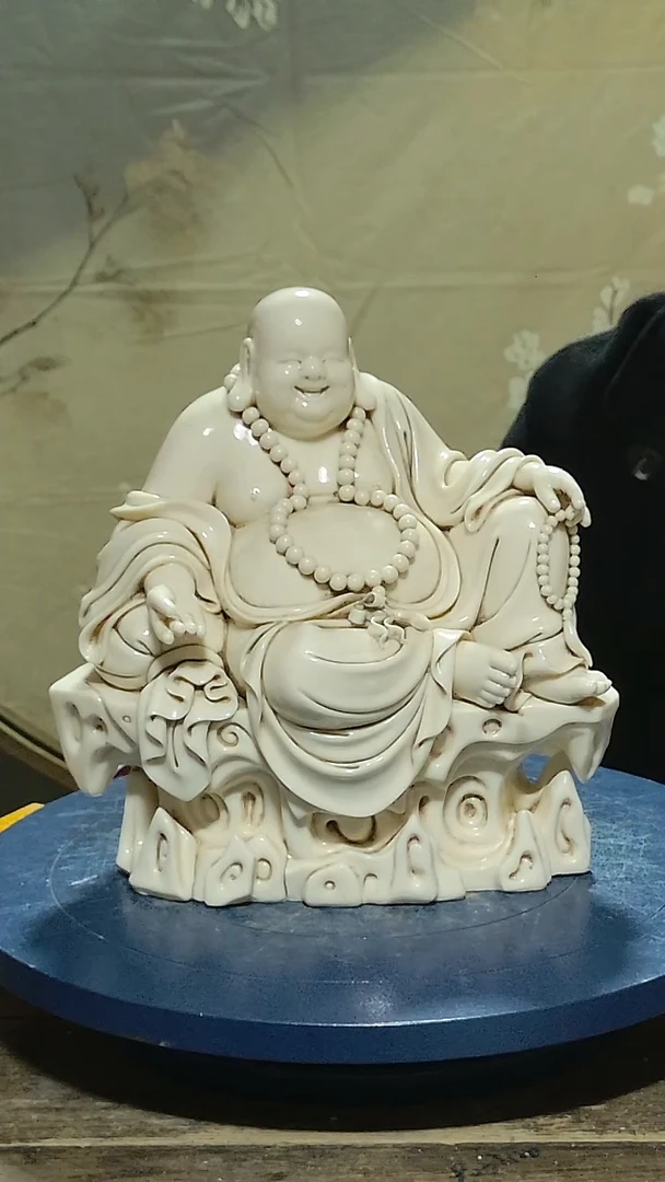 摆件德化瓷弥勒造像高28公分