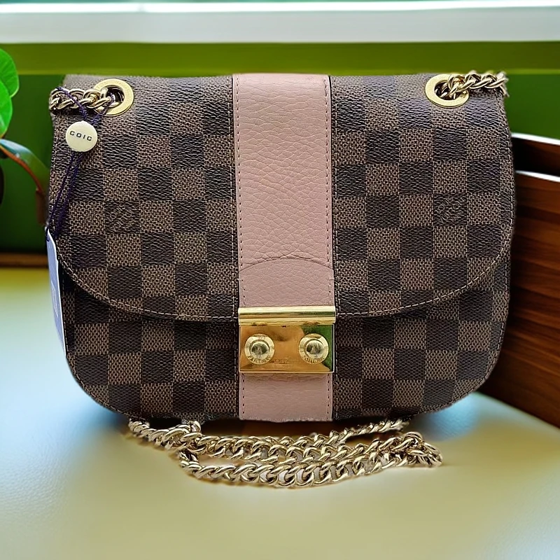 95新 LouisVuitton/路易威登 棕棋盘格小猪包 1300 2972
