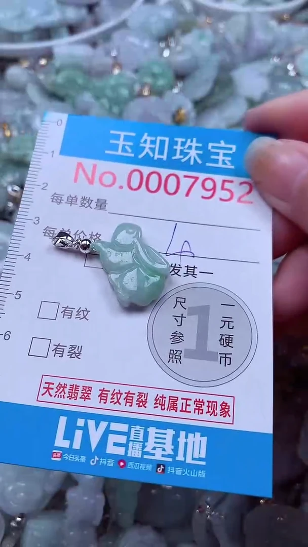 吊坠(不含链)未镶嵌翡翠7952