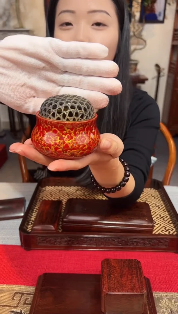 紫檀木类成套家具大漆盘  香炉   一木挖  一物一拍
