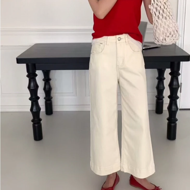 【南油玲姐】白色新款牛仔裤55008