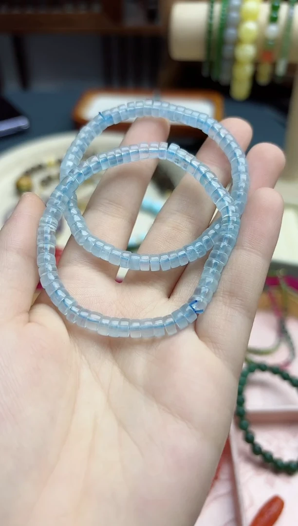 【闪购商品】海蓝宝石手串未镶嵌海蓝宝直切手串*1 ZD多样发一