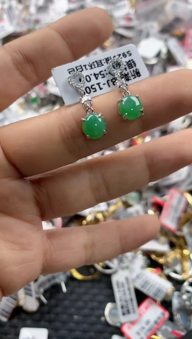 银S925镶嵌戒指翡翠3333    8