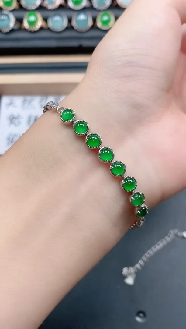 翡翠戒指银S925镶嵌11111