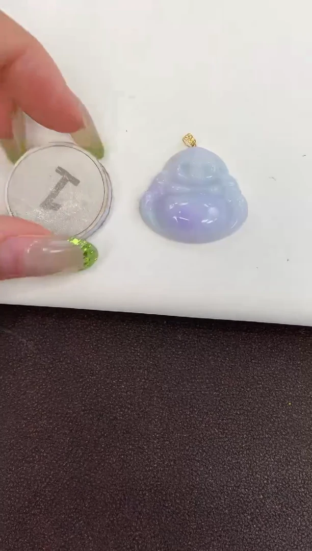 颈饰18K金镶嵌翡翠天然缅甸a货翡翠(多样性发其一