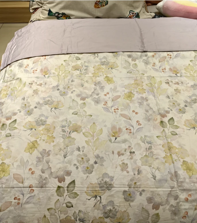 【花戒指】精选全棉数码印花被套-灵均绿