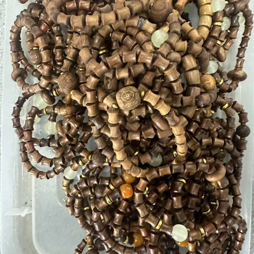 Q38 花梨木0.8cm竹节手串  样式多样性发其一