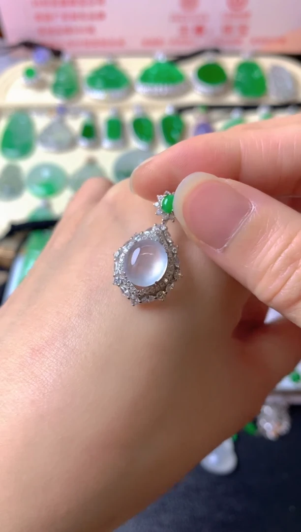 吊坠(不含链)银S925镶嵌翡翠用****1吊坠