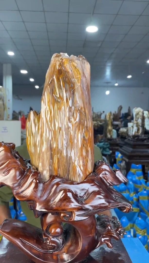 未镶嵌摆件硅化玉37