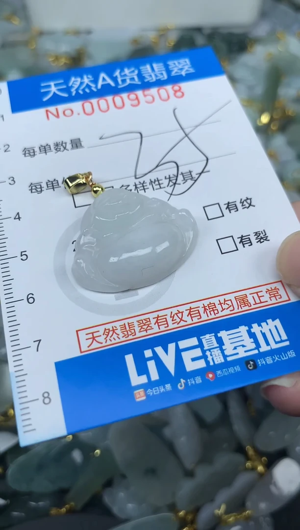 颈饰未镶嵌翡翠净货挂件-9502