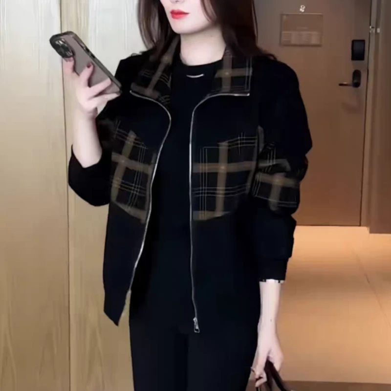 宽松时尚洋气短款上衣2025秋冬新款休闲百搭外套