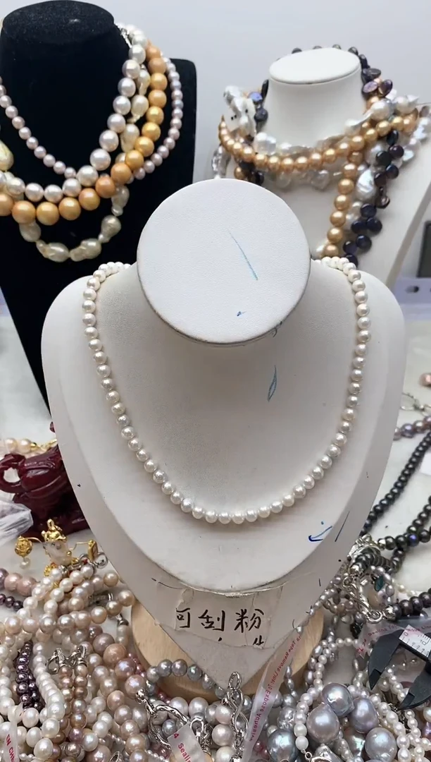 【闪购商品】淡水珍珠颈饰钛钢152