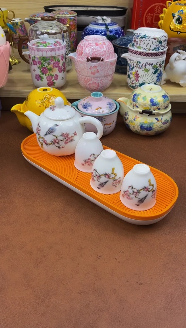 陶陶瓷茶具摆件旅行套组