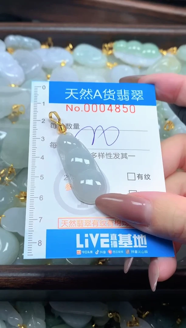 颈饰未镶嵌翡翠净货挂件-4850