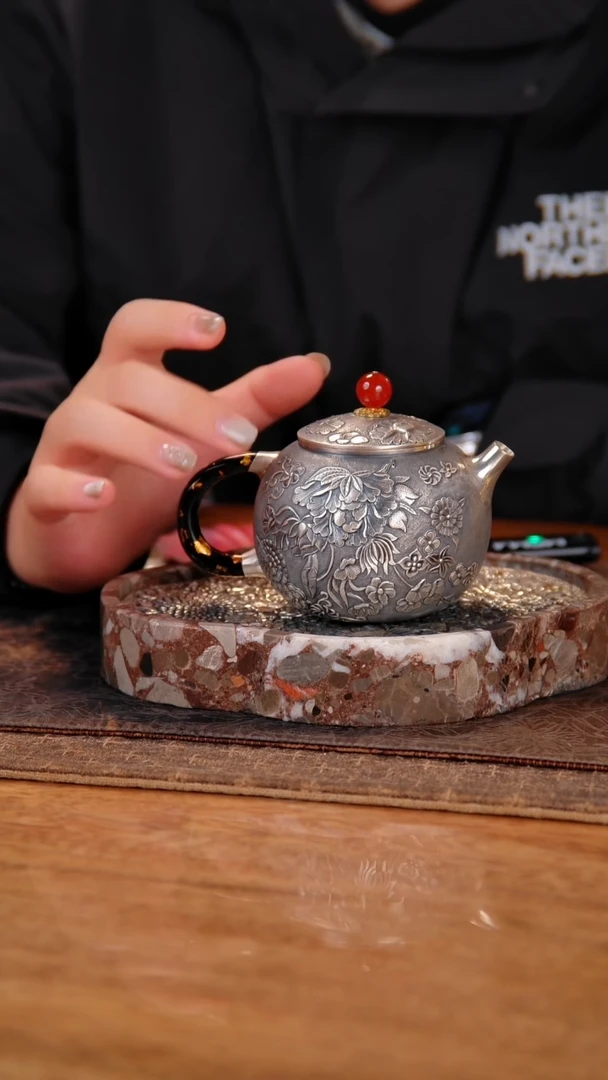 盛唐工坊 足银999 手工泡茶壶
