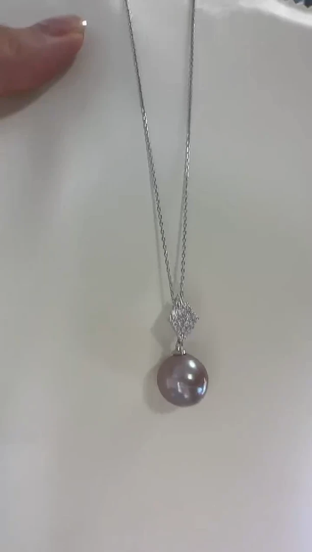 颈饰银S925镶嵌淡水珍珠G22