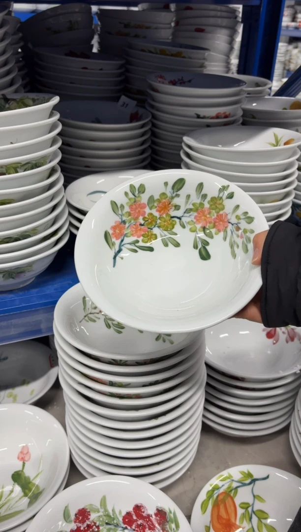 景德镇高温陶瓷食品级手绘釉中彩-汤碗