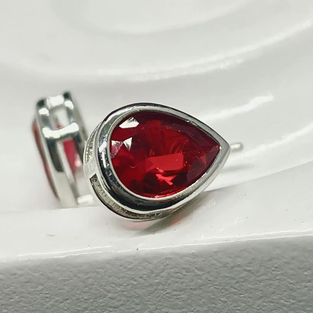 【南非库里南】NFKLN 高端奢华定制 红色水滴耳钉 185