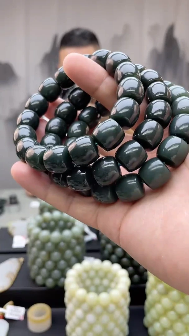 和田玉未镶嵌颈饰多样性发货拍一发一卡14直切深蓝