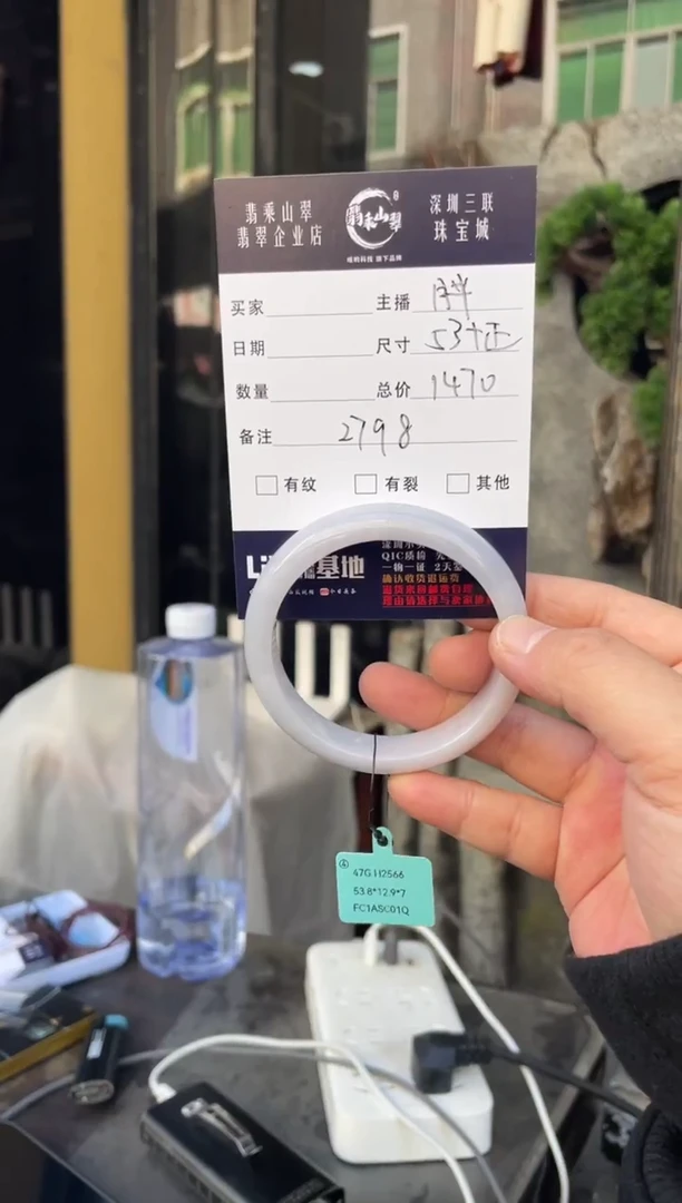 未镶嵌手镯翡翠W 53正圈 2798