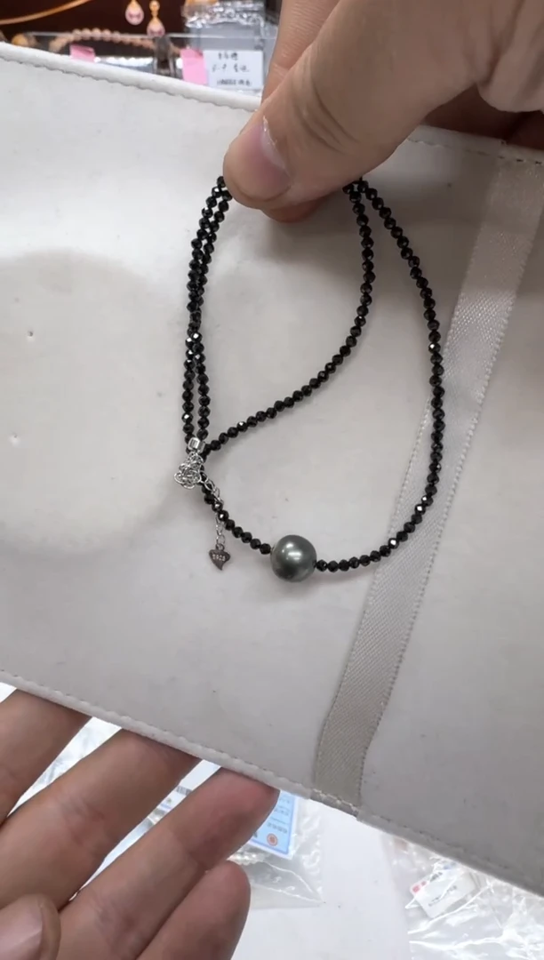 【闪购商品】海水珍珠颈饰银S925镶嵌大溪地10-11