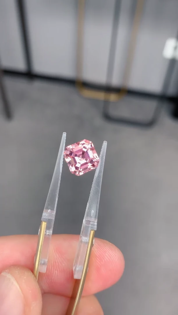 未镶嵌裸石定制碧玺3.4ct 阿斯切粉碧玺 定制