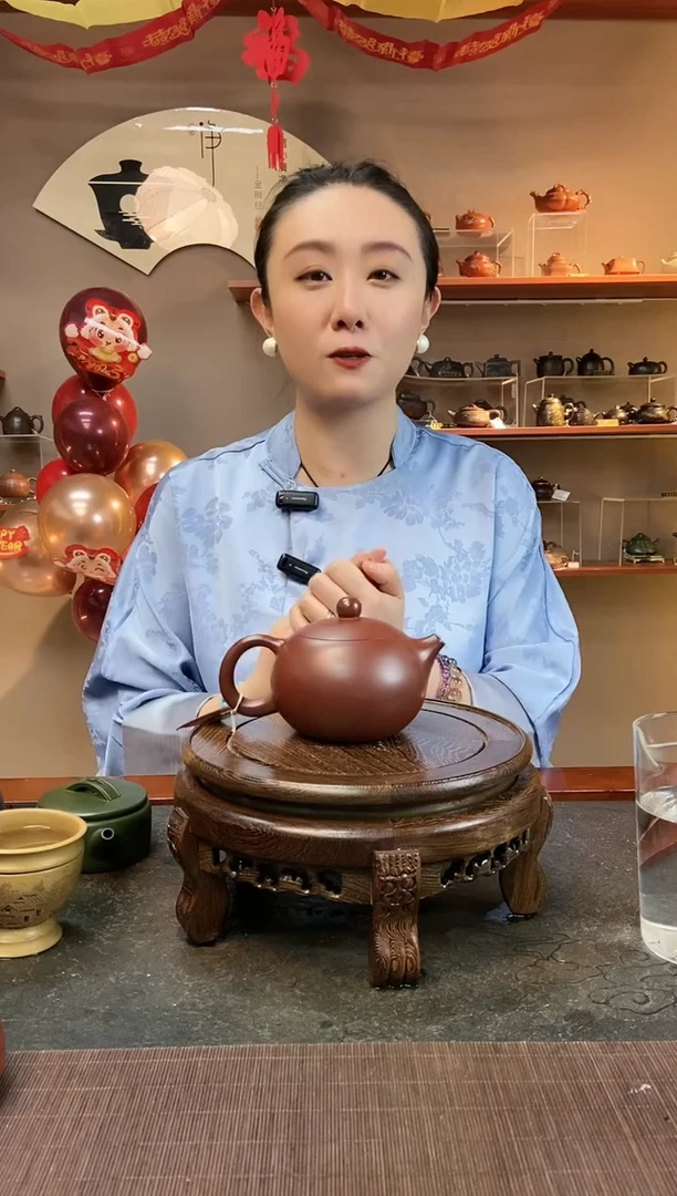 【闪购商品】紫砂茶壶大品卡盖西施 龙血砂