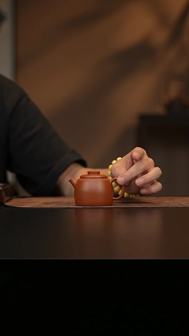 允禾斋 紫砂壶  朱泥 云柱