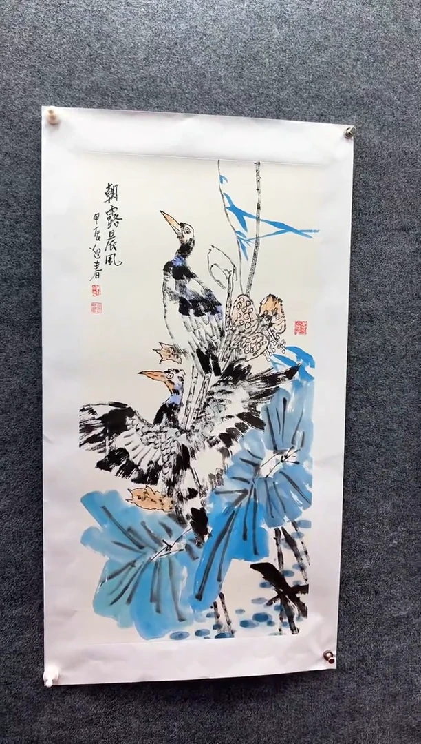 【闪购商品】国画王迎春/三尺整张/仙鹤图