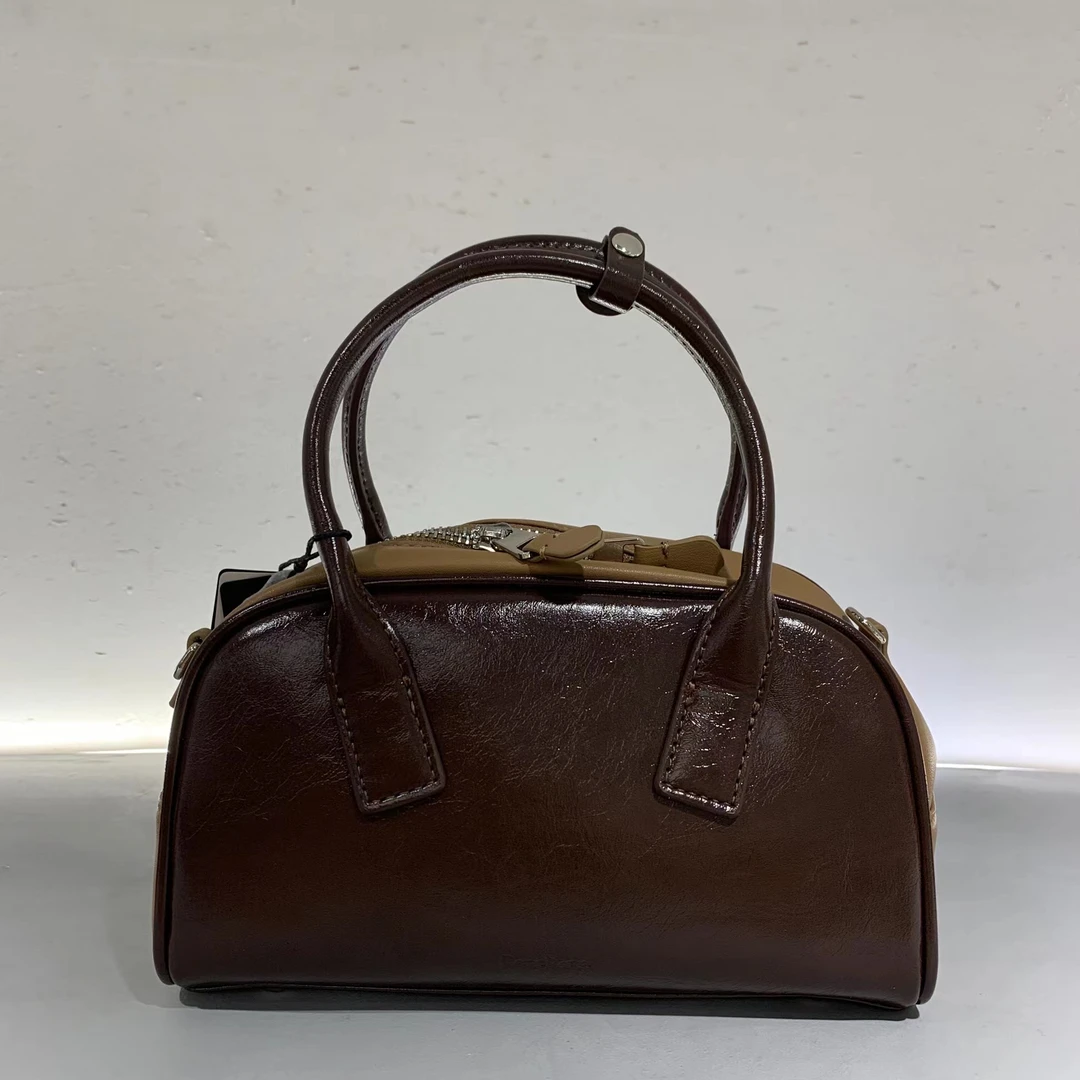 【芝麻集】SK-92173-冰咖啡休闲百搭女士小众简约单肩气质女包