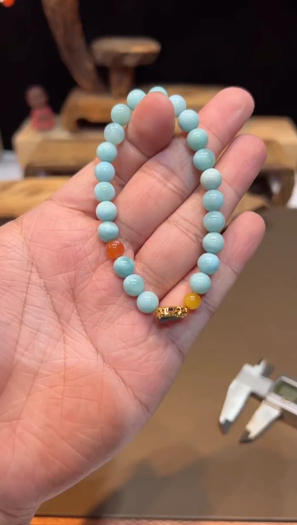 未镶嵌针钠钙石（海纹石）手链手饰@@B1245