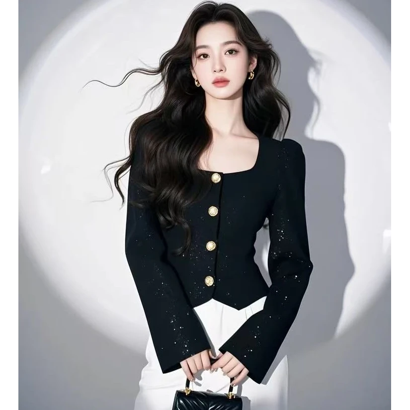 【AJO】法式轻奢小香风女秋冬季新款爆款气质名媛高端显瘦修身上衣