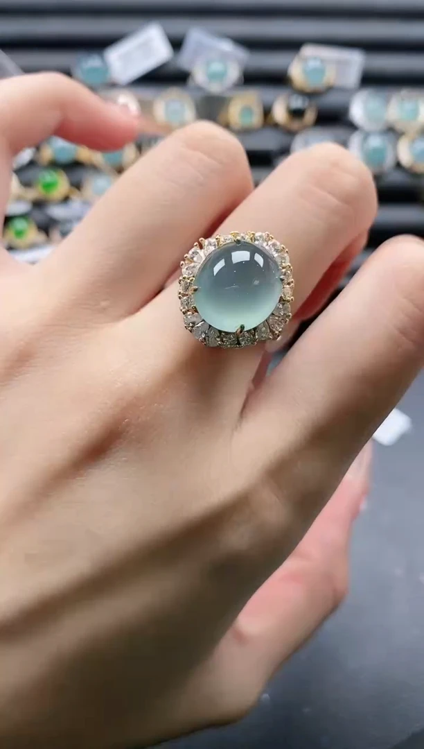 【闪购商品】翡翠戒指银S925镶嵌111111