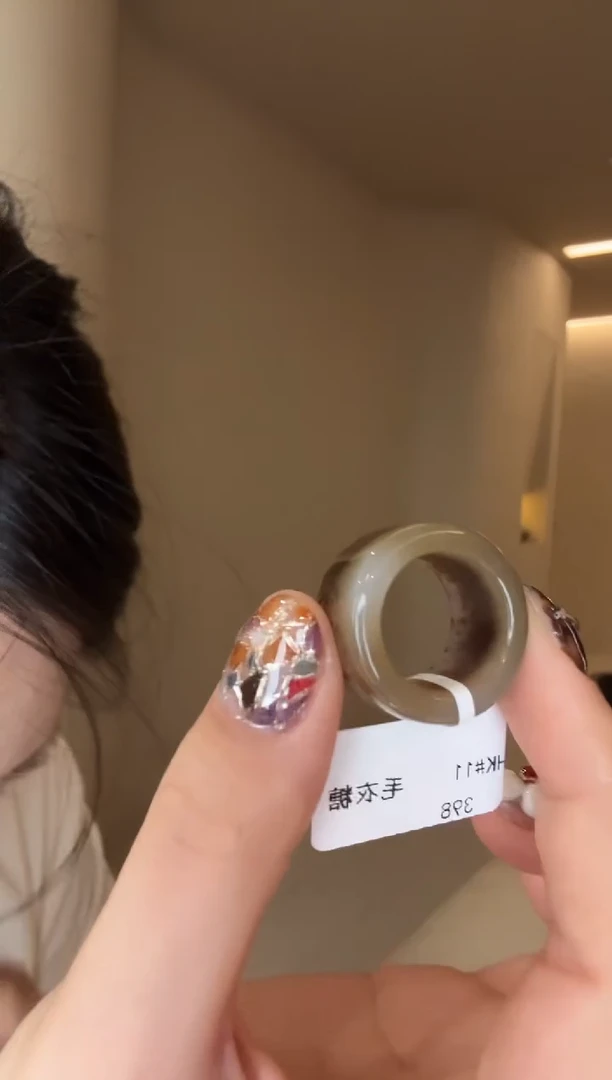 未镶嵌戒指和田玉11码毛衣糖(宽)