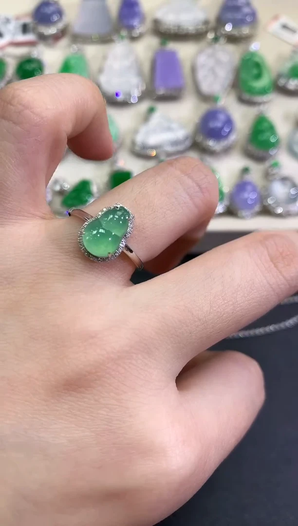 【闪购商品】翡翠戒指18K金镶嵌B30   多样性一件发货