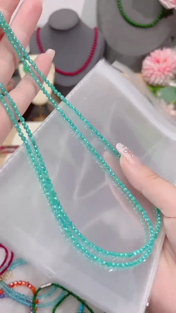 颈饰银S925镶嵌祖母绿新99