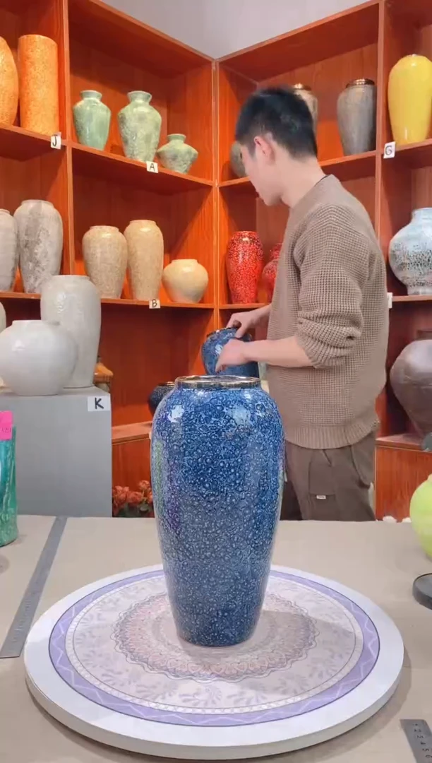 【闪购商品】瓶紫水晶 大号  陶瓷花瓶 无花