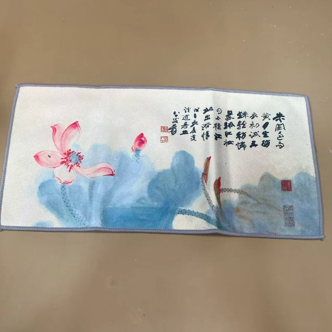 茶巾-水韵荷花两条@Z448