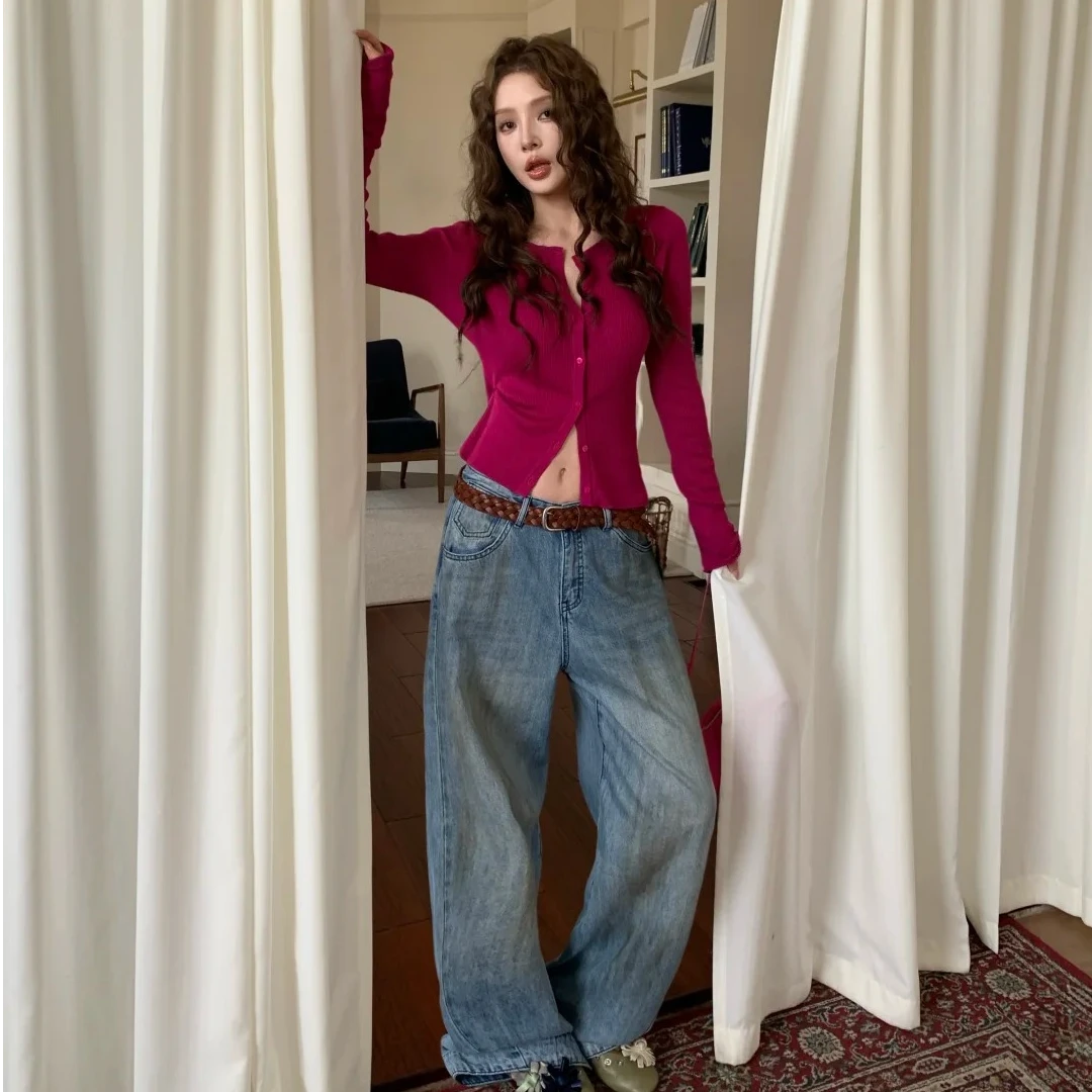 2025早秋新款时尚套装气质显瘦洋气休闲百搭性感辣妹外出上衣长裤