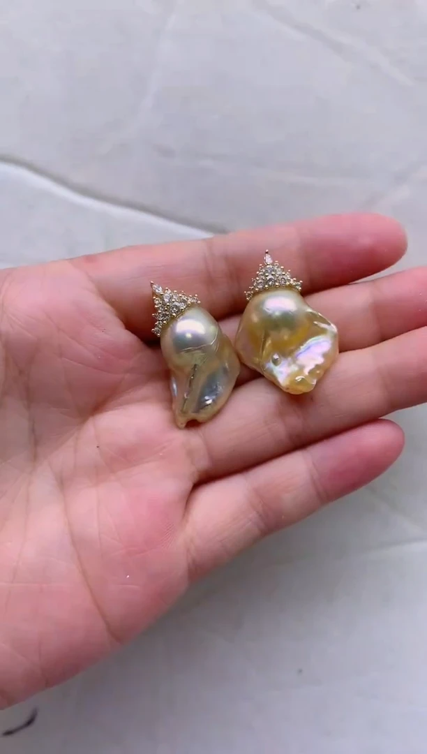 【闪购商品】淡水珍珠吊坠(不含链)银S925镶嵌多发其一