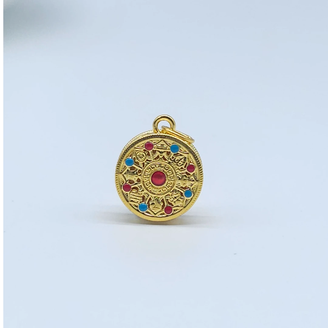 明牌珠宝楼哥甄选足金999 珐琅彩罗盘花丝镂空约卡12.9多样性发货