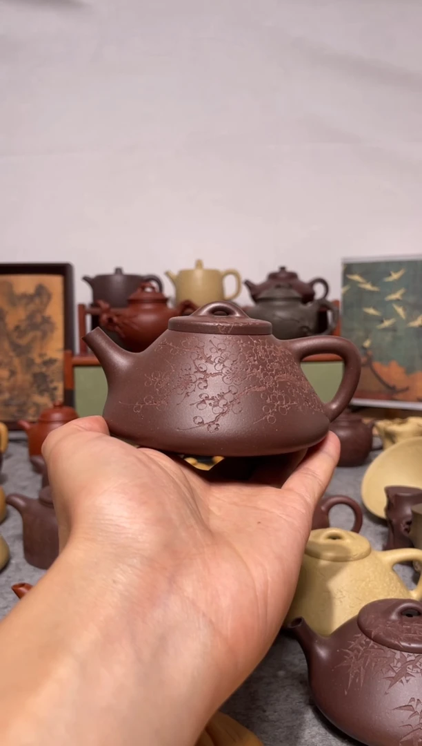 茶壶紫砂五号井底槽青子冶石瓢230cc