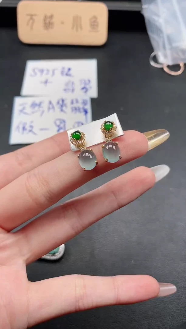 银S925镶嵌戒指翡翠51511