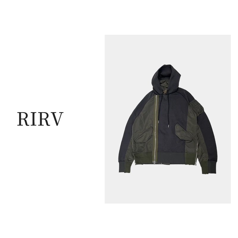 RIRV时髦-“威士忌酸”撞色休闲外套