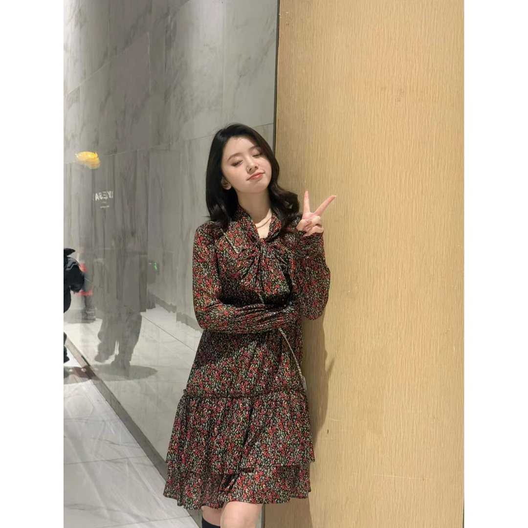 【沉柔芳华】25哥弟【设计师款】百搭清新碎花裙小碎花1500077